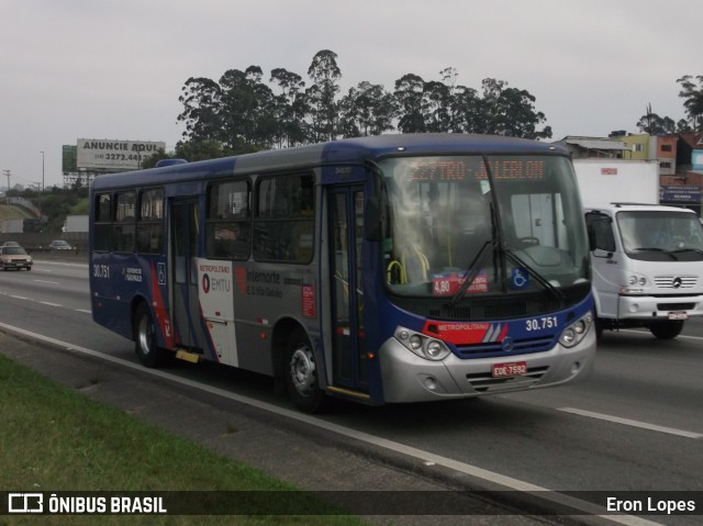 Empresa de Ônibus Vila Galvão 30.751 na cidade de Guarulhos, São Paulo, Brasil, por Eron Lopes. Número da foto: #13035492.