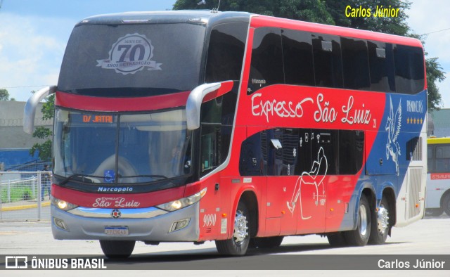 Expresso São Luiz 9090 na cidade de Goiânia, Goiás, Brasil, por Carlos Júnior. Número da foto: #13034864.