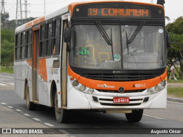Viação Mirante A02063 na cidade de Nova Iguaçu, Rio de Janeiro, Brasil, por Augusto César. Número da foto: #13035373.
