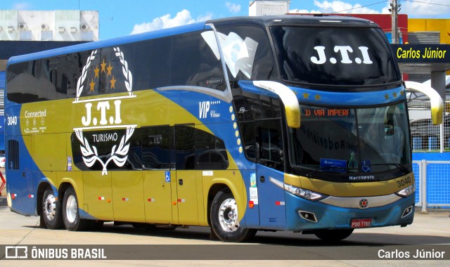 JTI Transportes e Turismo 3040 na cidade de Goiânia, Goiás, Brasil, por Carlos Júnior. Número da foto: #13034487.