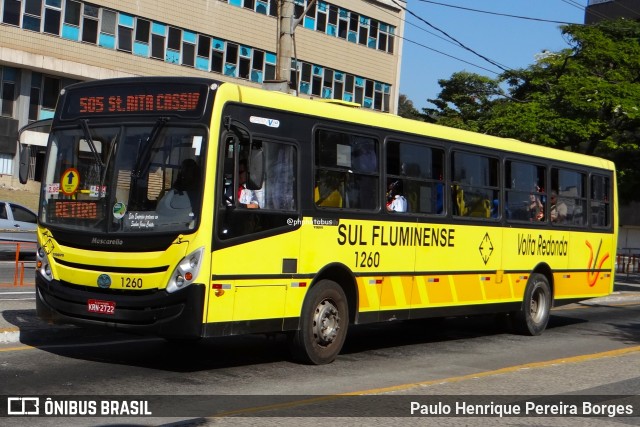 Viação Sul Fluminense 1260 na cidade de Volta Redonda, Rio de Janeiro, Brasil, por Paulo Henrique Pereira Borges. Número da foto: #13035172.