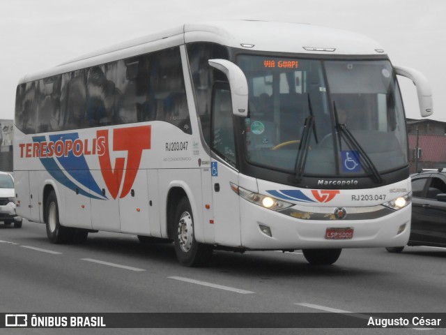 Viação Teresópolis RJ 203.047 na cidade de Nova Iguaçu, Rio de Janeiro, Brasil, por Augusto César. Número da foto: #13035224.