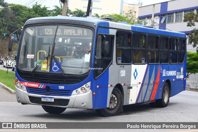 Viação Sul Fluminense 1260 na cidade de Volta Redonda, Rio de Janeiro, Brasil, por Paulo Henrique Pereira Borges. Número da foto: #13035173.