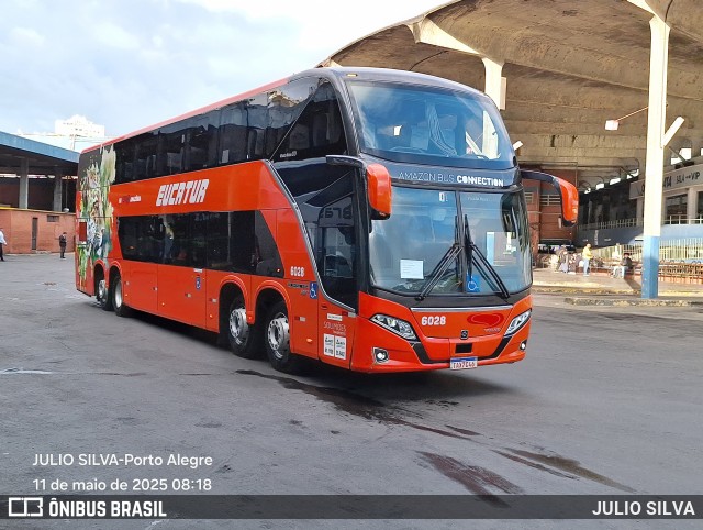 Eucatur - Empresa União Cascavel de Transportes e Turismo 6028 na cidade de Porto Alegre, Rio Grande do Sul, Brasil, por JULIO SILVA. Número da foto: #13034655.