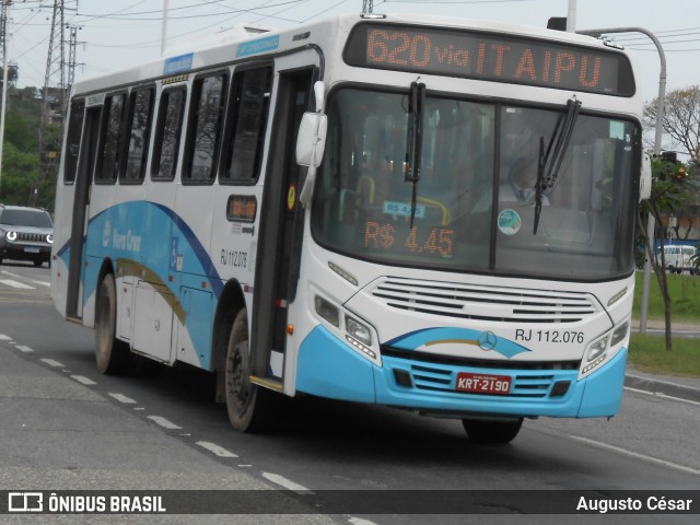 Auto Viação Vera Cruz - Belford Roxo RJ 112.076 na cidade de Nova Iguaçu, Rio de Janeiro, Brasil, por Augusto César. Número da foto: #13035379.