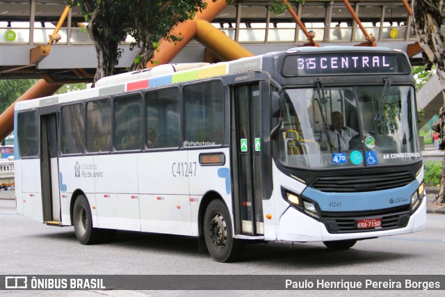 Real Auto Ônibus C41247 na cidade de Rio de Janeiro, Rio de Janeiro, Brasil, por Paulo Henrique Pereira Borges. Número da foto: #13037183.