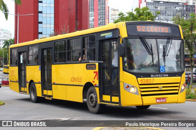 Gidion Transporte e Turismo 10807 na cidade de Joinville, Santa Catarina, Brasil, por Paulo Henrique Pereira Borges. Número da foto: #13037094.