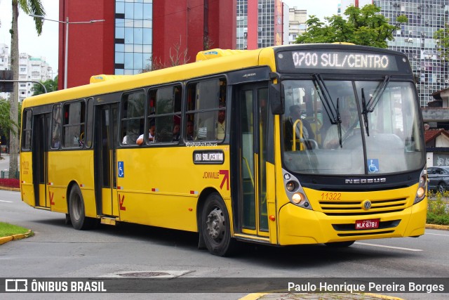 Gidion Transporte e Turismo 11322 na cidade de Joinville, Santa Catarina, Brasil, por Paulo Henrique Pereira Borges. Número da foto: #13037110.