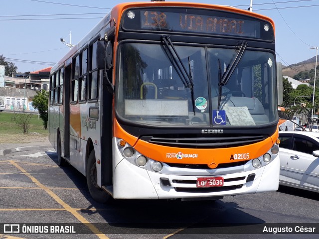 Viação Mirante A02005 na cidade de Nova Iguaçu, Rio de Janeiro, Brasil, por Augusto César. Número da foto: #13037105.