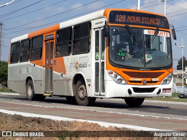 Viação Mirante A02088 na cidade de Nova Iguaçu, Rio de Janeiro, Brasil, por Augusto César. Número da foto: #13037624.
