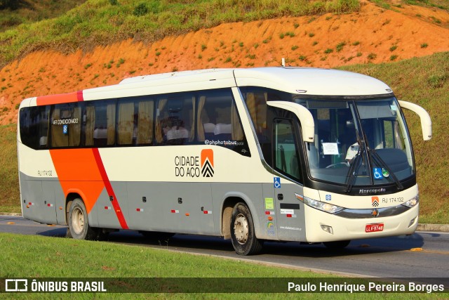 Viação Cidade do Aço RJ 174.132 na cidade de Aparecida, São Paulo, Brasil, por Paulo Henrique Pereira Borges. Número da foto: #13037070.