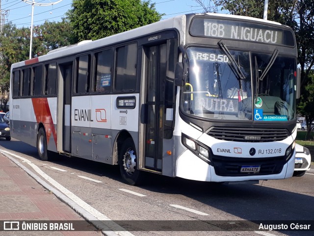 Evanil Transportes e Turismo RJ 132.018 na cidade de Nova Iguaçu, Rio de Janeiro, Brasil, por Augusto César. Número da foto: #13037610.
