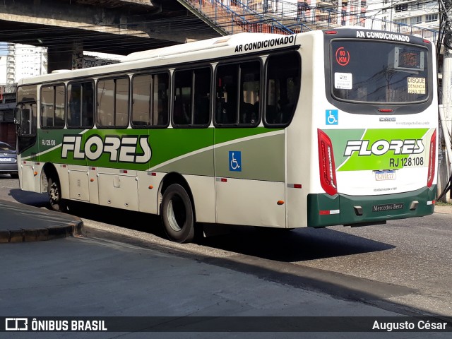 Transportes Flores RJ 128.108 na cidade de Nova Iguaçu, Rio de Janeiro, Brasil, por Augusto César. Número da foto: #13037613.