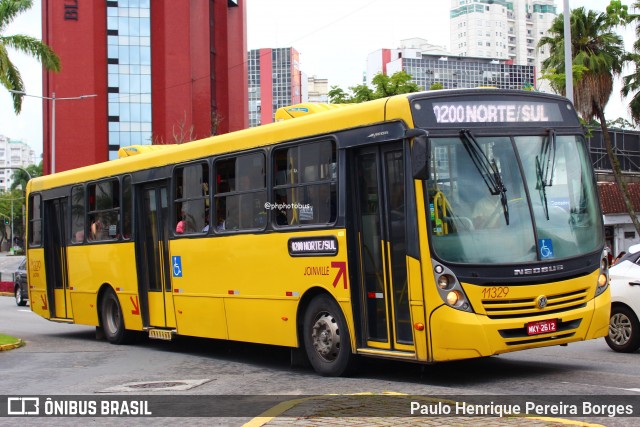 Gidion Transporte e Turismo 11329 na cidade de Joinville, Santa Catarina, Brasil, por Paulo Henrique Pereira Borges. Número da foto: #13037114.