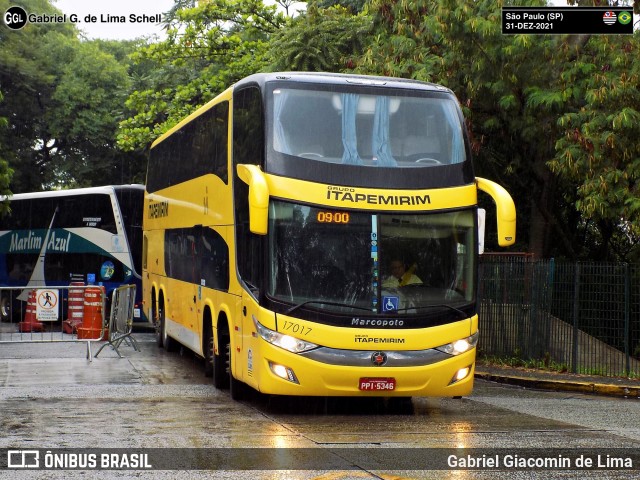Viação Itapemirim 17017 na cidade de São Paulo, São Paulo, Brasil, por Gabriel Giacomin de Lima. Número da foto: #13040485.