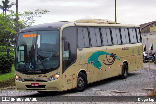 Gidion Transporte e Turismo 21006 na cidade de Joinville, Santa Catarina, Brasil, por Diego Lip. Número da foto: #13040079.