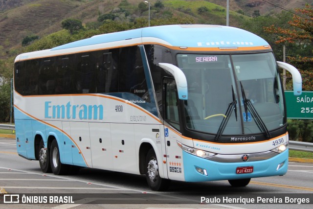 Emtram 4930 na cidade de Barra do Piraí, Rio de Janeiro, Brasil, por Paulo Henrique Pereira Borges. Número da foto: #13039805.