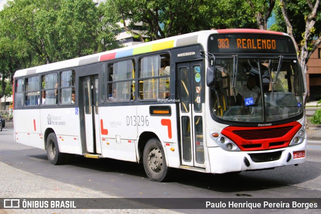 Transportes Barra D13296 na cidade de Rio de Janeiro, Rio de Janeiro, Brasil, por Paulo Henrique Pereira Borges. Número da foto: #13039745.