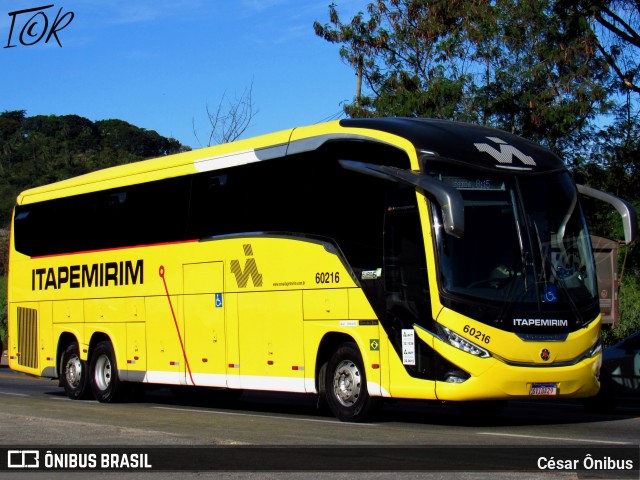 Viação Nova Itapemirim 60216 na cidade de Sabará, Minas Gerais, Brasil, por César Ônibus. Número da foto: #13040084.