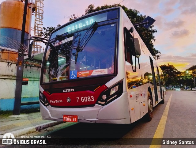 Viação Gatusa Transportes Urbanos 7 6083 na cidade de São Paulo, São Paulo, Brasil, por Sidney Santos. Número da foto: #13038793.