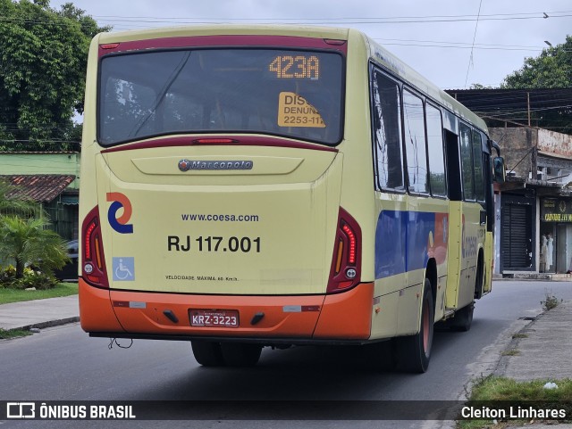 Coesa Transportes RJ 117.001 na cidade de São Gonçalo, Rio de Janeiro, Brasil, por Cleiton Linhares. Número da foto: #13038306.