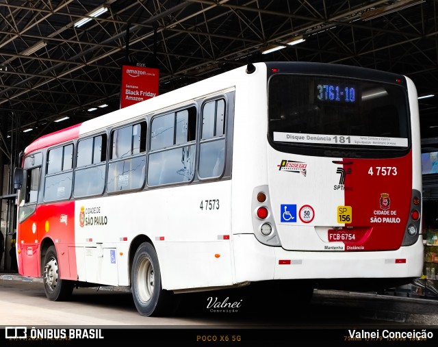 Pêssego Transportes 4 7573 na cidade de São Paulo, São Paulo, Brasil, por Valnei Conceição. Número da foto: #13040401.
