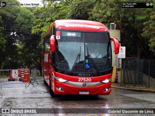 Viação Santa Cruz 27520 na cidade de São Paulo, São Paulo, Brasil, por Gabriel Giacomin de Lima. Número da foto: #13040496.