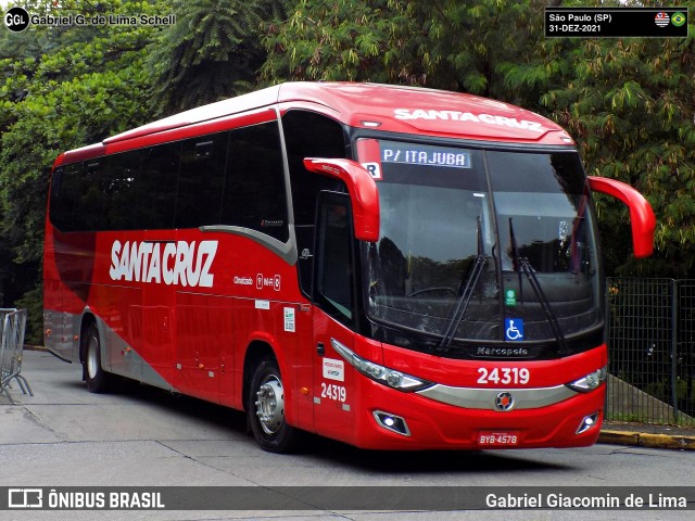 Viação Santa Cruz 24319 na cidade de São Paulo, São Paulo, Brasil, por Gabriel Giacomin de Lima. Número da foto: #13040429.
