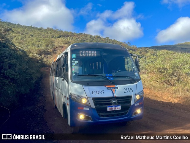 VMG - Viação Minas Gerais 2118 na cidade de Brumadinho, Minas Gerais, Brasil, por Rafael Matheus Martins Coelho. Número da foto: #13037775.