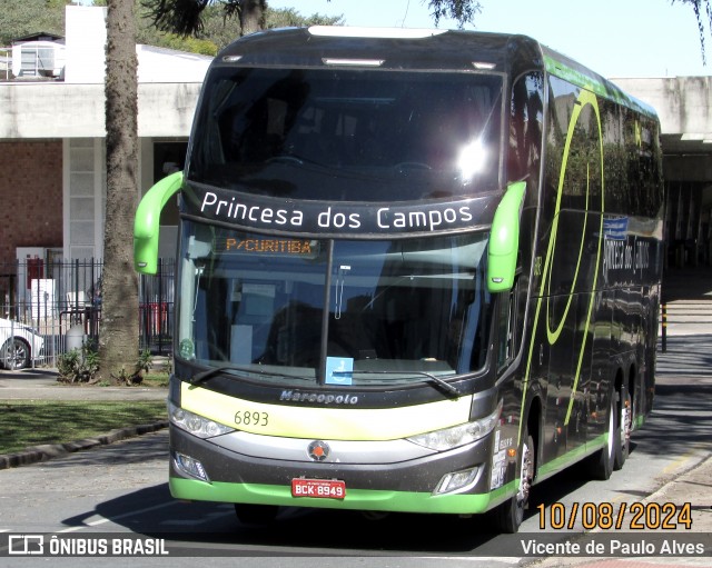 Expresso Princesa dos Campos 6893 na cidade de Curitiba, Paraná, Brasil, por Vicente de Paulo Alves. Número da foto: #13037821.