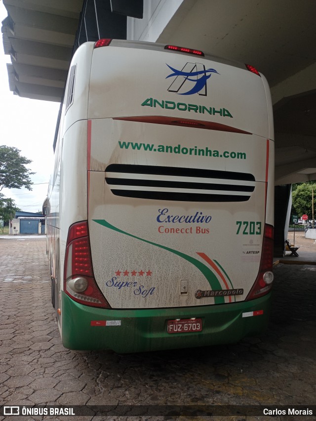 Empresa de Transportes Andorinha 7203 na cidade de Presidente Venceslau, São Paulo, Brasil, por Carlos Morais. Número da foto: #13039048.