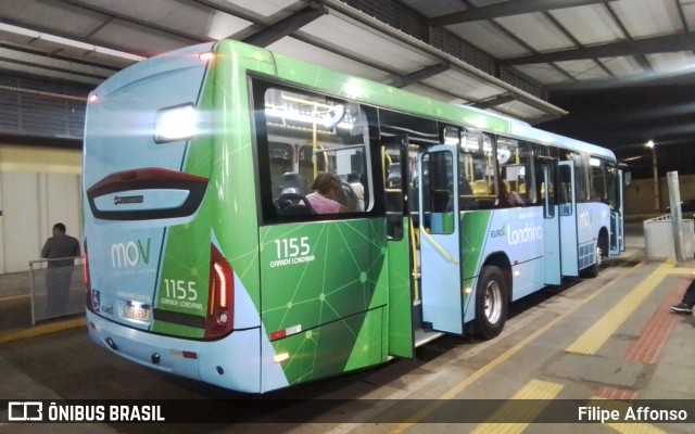 TCGL - Transportes Coletivos Grande Londrina 1155 na cidade de Londrina, Paraná, Brasil, por Filipe Affonso. Número da foto: #13038215.