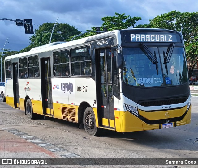 Belém Rio Transportes BD-317 na cidade de Belém, Pará, Brasil, por Samara Goes. Número da foto: #13039467.