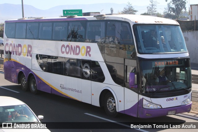 Condorbus 2481 na cidade de Maipú, Santiago, Metropolitana de Santiago, Chile, por Benjamín Tomás Lazo Acuña. Número da foto: #13040478.