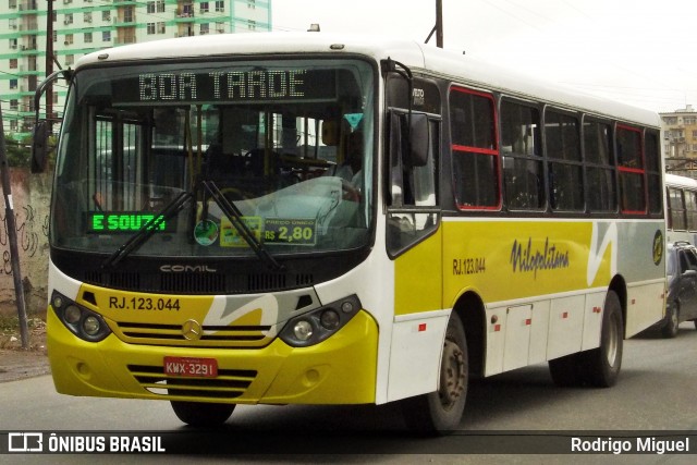 Viação Nilopolitana RJ 123.044 na cidade de Nova Iguaçu, Rio de Janeiro, Brasil, por Rodrigo Miguel. Número da foto: #13040410.