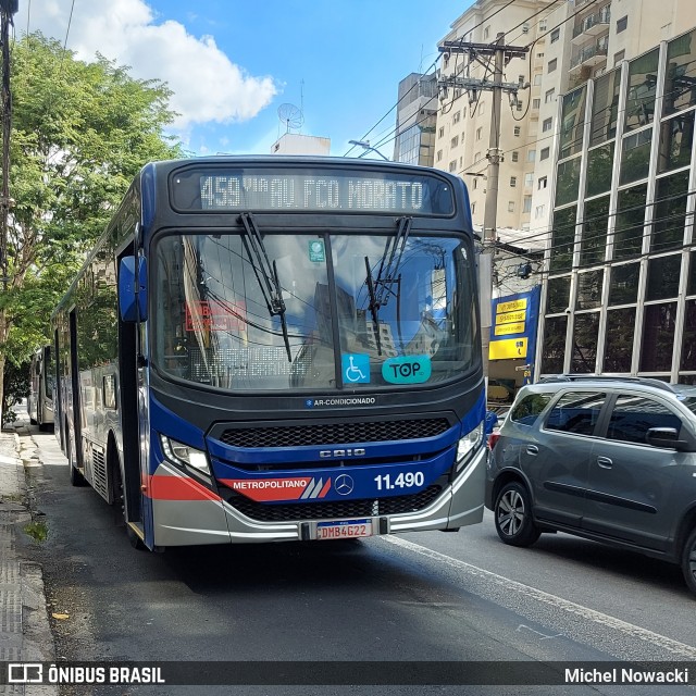 Viação Pirajuçara 11.490 na cidade de São Paulo, São Paulo, Brasil, por Michel Nowacki. Número da foto: #13043080.