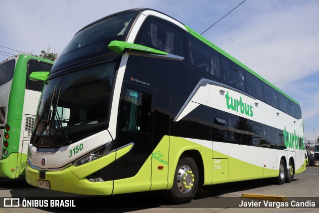 TurBus 3150 na cidade de Estación Central, Santiago, Metropolitana de Santiago, Chile, por Javier Vargas Candia. Número da foto: #13040913.