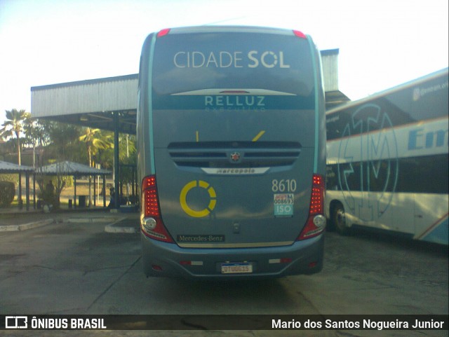 Viação Cidade Sol 8610 na cidade de Piritiba, Bahia, Brasil, por Mario dos Santos Nogueira Junior. Número da foto: #13041504.