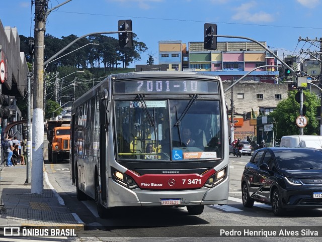 Viação Metrópole Paulista - Zona Sul 7 3471 na cidade de São Paulo, São Paulo, Brasil, por Pedro Henrique Alves Silva. Número da foto: #13040891.