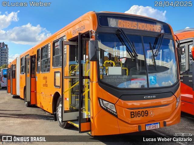 Transporte Coletivo Glória BI609 na cidade de Curitiba, Paraná, Brasil, por Lucas Weber Calizario. Número da foto: #13041687.