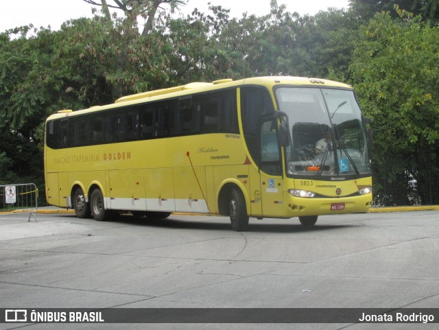 Viação Itapemirim 5853 na cidade de São Paulo, São Paulo, Brasil, por Jonata Rodrigo. Número da foto: #13042014.