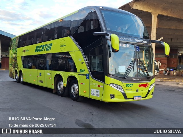Eucatur - Empresa União Cascavel de Transportes e Turismo 6007 na cidade de Porto Alegre, Rio Grande do Sul, Brasil, por JULIO SILVA. Número da foto: #13044701.