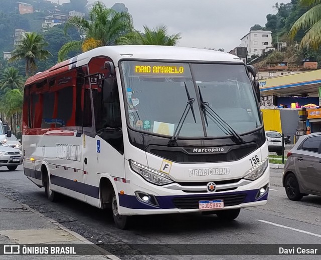 Viação Piracicabana 756 na cidade de Santos, São Paulo, Brasil, por Davi Cesar. Número da foto: #13043780.
