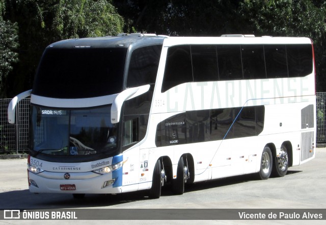 Auto Viação Catarinense 3504 na cidade de Curitiba, Paraná, Brasil, por Vicente de Paulo Alves. Número da foto: #13045815.