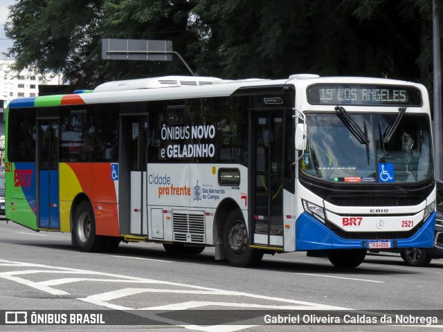 BR7 Mobilidade 2521 na cidade de São Bernardo do Campo, São Paulo, Brasil, por Gabriel Oliveira Caldas da Nobrega. Número da foto: #13044879.