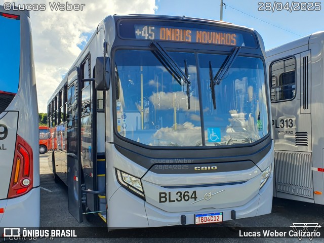 Transporte Coletivo Glória BL364 na cidade de Curitiba, Paraná, Brasil, por Lucas Weber Calizario. Número da foto: #13044208.