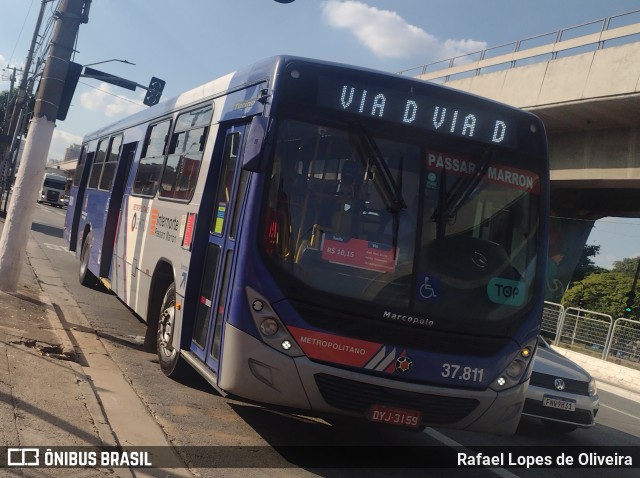 Empresa de Ônibus Pássaro Marron 37.811 na cidade de São Paulo, São Paulo, Brasil, por Rafael Lopes de Oliveira. Número da foto: #13044335.