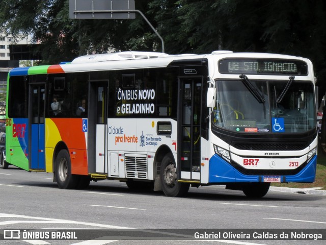 BR7 Mobilidade 2513 na cidade de São Bernardo do Campo, São Paulo, Brasil, por Gabriel Oliveira Caldas da Nobrega. Número da foto: #13043548.