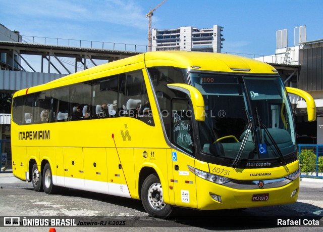 Viação Itapemirim 60731 na cidade de Rio de Janeiro, Rio de Janeiro, Brasil, por Rafael Cota. Número da foto: #13043741.