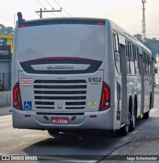 BluMob - Concessionária de Transporte Urbano de Blumenau 9102 na cidade de Blumenau, Santa Catarina, Brasil, por Iago Scheineider. Número da foto: #13044096.